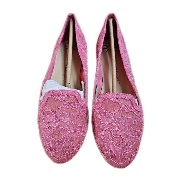 Isaac Mizrahi Live Lacey Women's Pink Lace Loafers Shoes Size 8 M Slip On - Picture 5 of 9